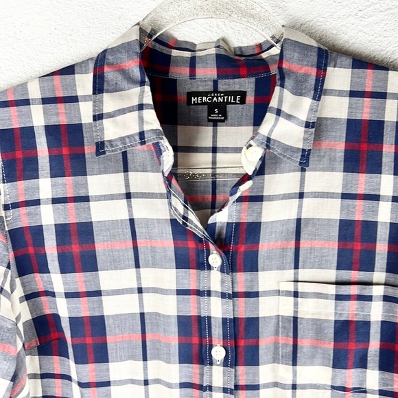 J. CREW |👚MERCANTILE Plaid Button-Up Lightweight Long-Sleeved Shirt - Picture 8 of 11